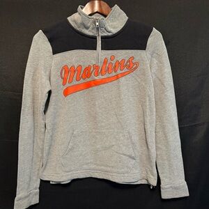 Victorias Secret Pink XS Florida Marlins MLB baseball sweatshirt Zip Top Vntg